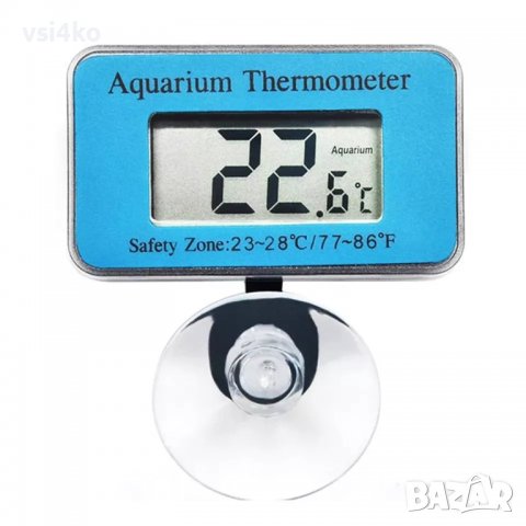 Термометър за аквариум водоустойчив с LCD екран 