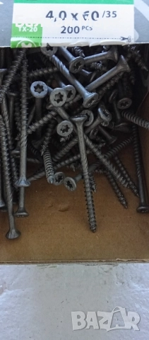 Dyna Plus Outdoor C4 – Винтове за дърво, външна употреба, тип торнадо (4x60 мм, 200 бр), снимка 3 - Железария - 51439262