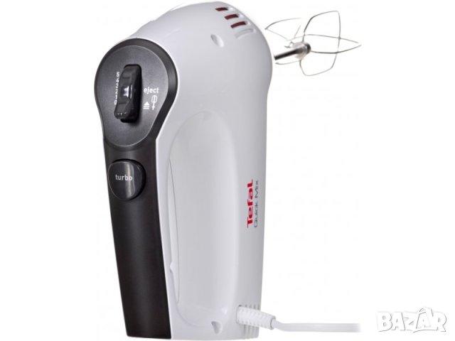 Ръчен миксер Tefal QUICK MIX HT310138, Турбо функция, 300W, 5 скорости, Бял, снимка 3 - Миксери - 44471597
