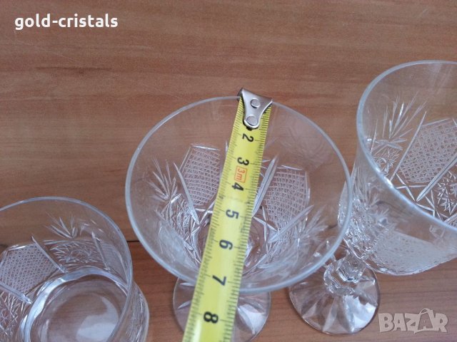 Кристални чаши  Зорница лукс, снимка 7 - Антикварни и старинни предмети - 35509878