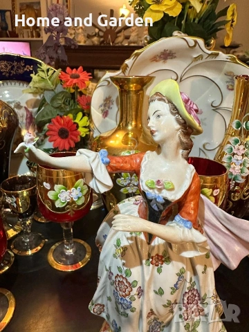 👗 Sitzendorf Germany circa 1921–1927 – „Тиролката“ порцеланова фигура 24 см, снимка 10 - Колекции - 54026234