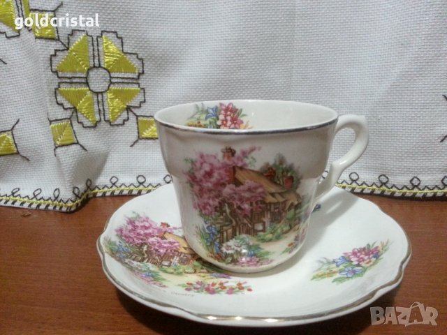 Английски порцелан сет за чай, снимка 3 - Антикварни и старинни предмети - 42868042