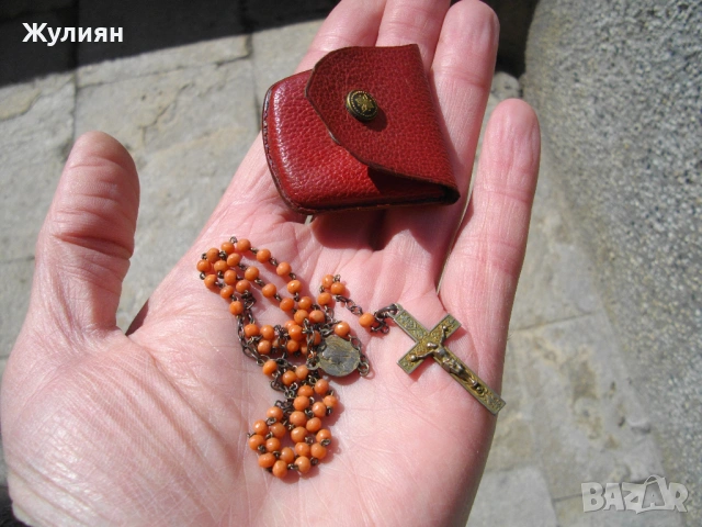 СТАРА МОЛИТВЕНА БРОЕНИЦА СРЕБРО КОРАЛИ , снимка 6 - Антикварни и старинни предмети - 54163930