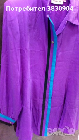 Блуза с дълъг ръкав, 100% естествена коприна, М, снимка 12 - Туники - 42205603