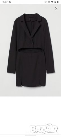 Рокля сако с изрязан участък H&M M/L Нова, снимка 1 - Рокли - 36711618
