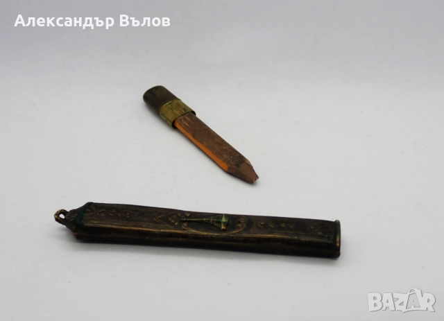 Стар Френски Месингов Държач за Моливи Айфеловата Кула Сувенир Париж, снимка 11 - Други ценни предмети - 52910988