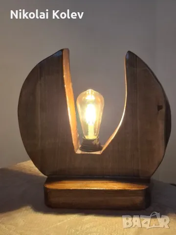 Ръчно изработени нощни лампи от орех, снимка 3 - Декорация за дома - 49860853