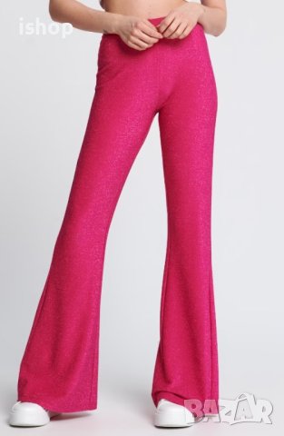 Цикламен Панталон С Брокат, снимка 2 - Панталони - 40501337