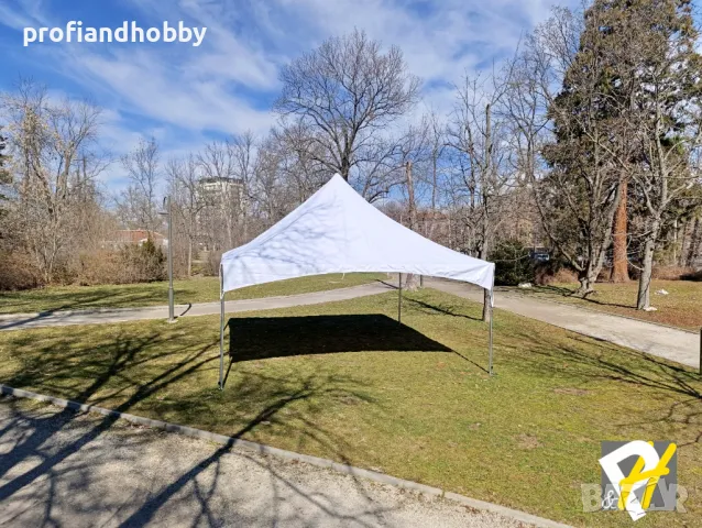 Островърха шатра за събития 6 х 6 м 480 см височина, снимка 5 - Градински мебели, декорация  - 49422653