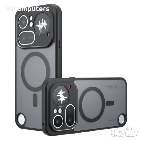 Магнитен Матов Калъф за Nothing Phone (4a) Pro - TPU+PC, 2.4m Airbag, 0.5mm защита, Черен