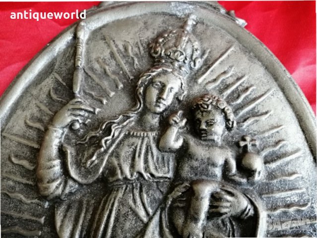 Старо Рядко Метално КАТОЛИЧЕСКО Пано, снимка 2 - Антикварни и старинни предмети - 31594117