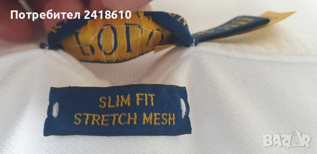 POLO Ralph Lauren Pique Cotton Slim Fit Stretch Mesh Mens Size XL ОРИГИНАЛ! Мъжка Тениска!, снимка 6 - Тениски - 53927178