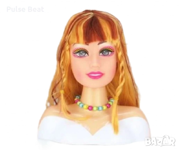 Глава за прическа – Руса коса, снимка 2 - Кукли - 52413536