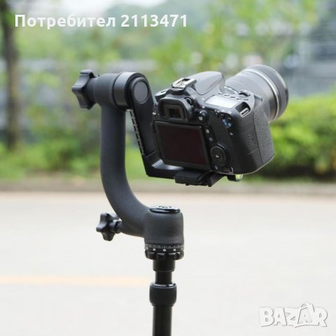 360-градусова панорамна глава за статив  с плоча за бързо освобождаване за телеобектив и DSLR камера, снимка 8 - Чанти, стативи, аксесоари - 35417883