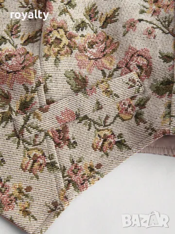 Бродиран флорален топ с халтер деколте от тъкан плат в Бохо стил 🍋‍🟩, снимка 3 - Корсети, бюстиета, топове - 49205942