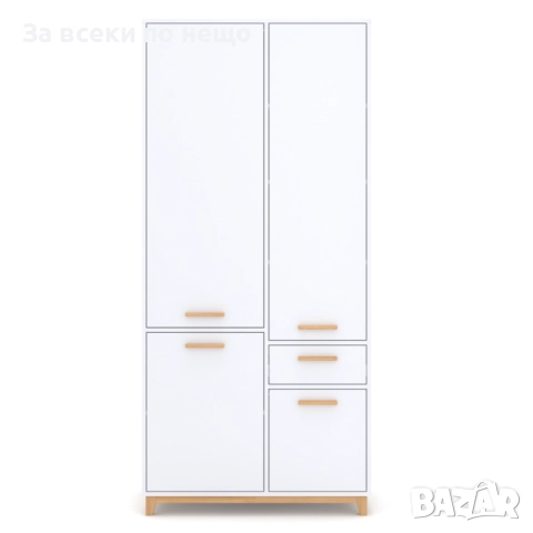 Гардероб STEKA 4D1S бяло/каменен дъб Код P1714