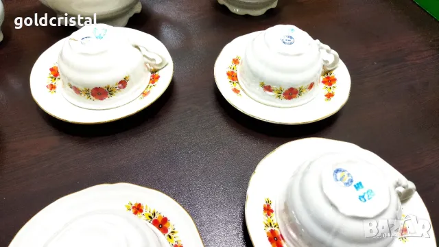 стар български порцелан чаши за чай кафе чайник заханица латиера , снимка 6 - Антикварни и старинни предмети - 48854961