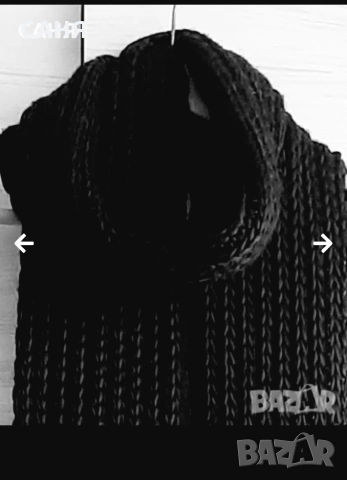Унисекс,,нежен и ефектен ,рошав шал и Много дълъг ,Мек,черен шал, снимка 6 - Шалове - 53217227