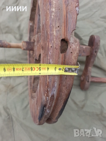 Колело от чакръг с манивела , снимка 3 - Антикварни и старинни предмети - 54284027