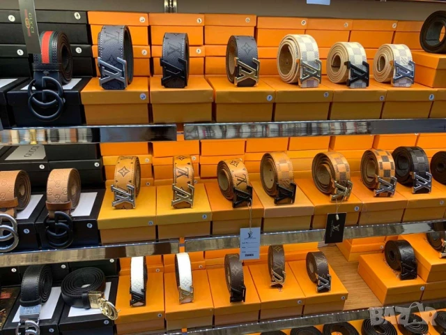 колани от естествена кожа в кутия louis vuitton guess fendi hermes , снимка 4 - Колани - 50999390