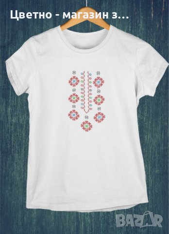 Тениски с шевици , народни мотиви, снимка 3 - Тениски - 32011231