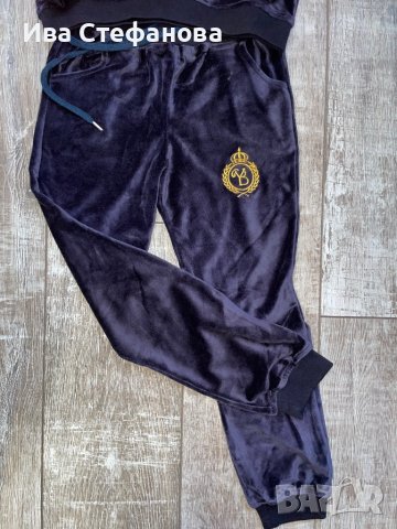 Спортно елегантен нов сет комплект от две части анцунг плюш кадифе плюшен детски костюм 11 12 години, снимка 6 - Детски комплекти - 42677741