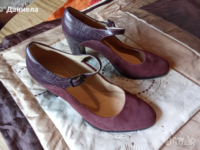 Продавам дамски официални, много елегантни обувки CLARKS, Естествена кожа, снимка 8 - Дамски обувки на ток - 53685760