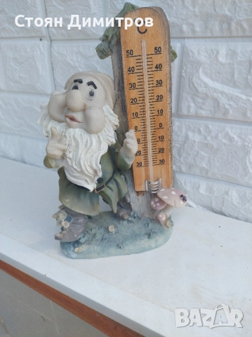 Прекрасно джудже и термометър,перфектна изработка,вис. 25см, снимка 5 - Антикварни и старинни предмети - 52078325