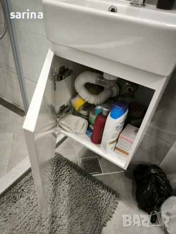 Долен шкаф за баня+смесител+сифон, снимка 8 - Шкафове - 54267501
