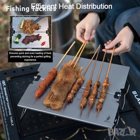 Сгъваема Титаниева Спомагателна Грил Масичка, снимка 4 - Къмпинг мебели - 50775421