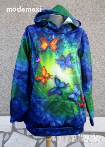 3XL Нов суичър с пеперуди