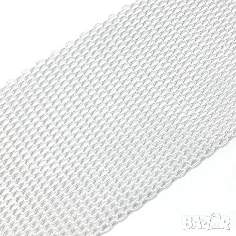 Хромирана алуминиева мрежа за броня 120 x 20 см