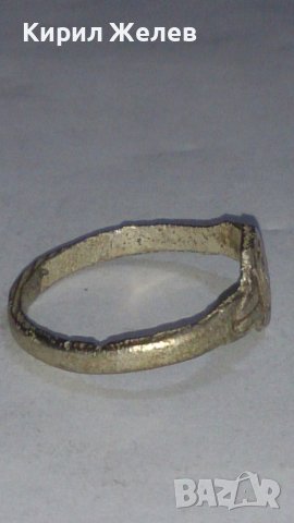 Перфектен интересен пръстен сачан с БУКВА Е - Ръчна ИЗРАБОТКА 59711, снимка 5 - Антикварни и старинни предмети - 29004293