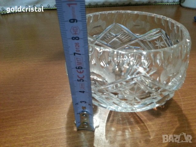 Кристална купа за ядки лед , снимка 4 - Антикварни и старинни предмети - 44343850