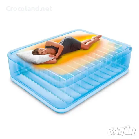 Надуваем матрак Intex Essential Rest, 152 х 203 х 46 см, Fiber-Tech, вградена помпа, плюшена повърхн, снимка 4 - Надуваеми легла - 50097247