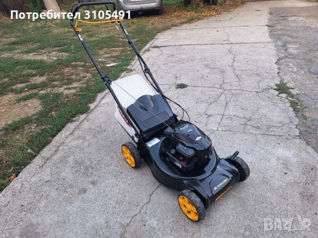 Косачка Husqvarna McCulloch Briggs 5 к.с. самоходна мулчираща с кош, снимка 4 - Градинска техника - 51646690