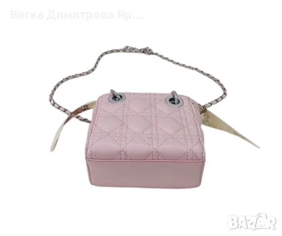 Мини капитонираната чанта с детайл на дръжката, снимка 6 - Чанти - 49022069