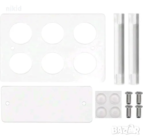 6 дупки правоъгълна прозрачна Пластмасова Акрилна стойка поставка стелаж фунийки сладолед сладоледи, снимка 3 - Други - 48985721