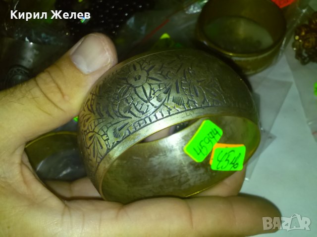 ПОСРЕБРЕНА РЪЧНО ГРАВИРАНА с НИЕЛО БРОНЗОВА ОСМАНСКА ВЪЗРОЖДЕНСКА СТАРА ГРИВНА 45944, снимка 2 - Колекции - 29629973