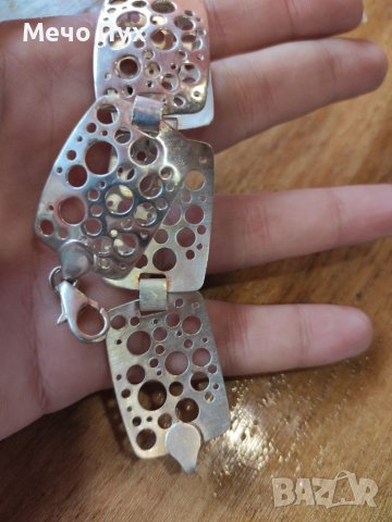 Сребърна гривна (2), снимка 4 - Гривни - 38653877