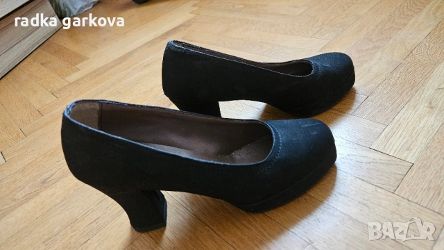 Официални обувки - черен набук, снимка 3 - Дамски елегантни обувки - 51856468