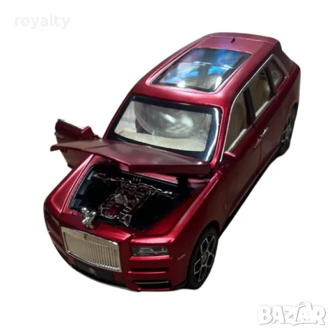 Метална количка 1:24 с реалистични светлини, звуци и дим, снимка 8 - Коли, камиони, мотори, писти - 49317646