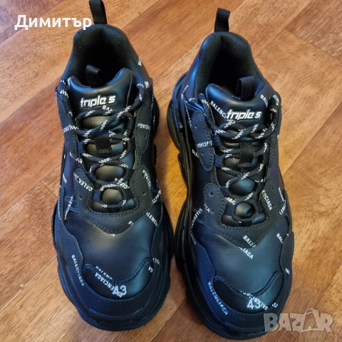 Balenciaga Triple S Black - Оригинални - Отлично състояние, снимка 2 - Маратонки - 52524017