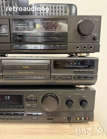 🔊Ретро аудио сет TECHNICS - ресийвър с дистанционно, CD плеър с дистанционно и дек🔉, снимка 4 - Аудиосистеми - 55771160