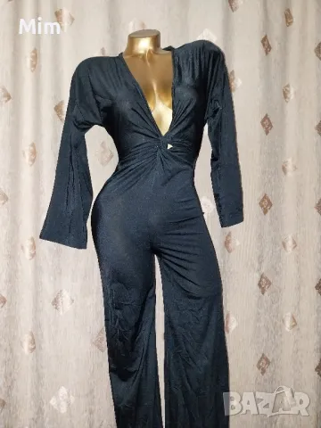 S Черен еластичен гащеризон , снимка 4 - Гащеризони - 47872135