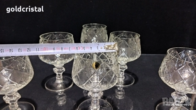 кристални чаши , снимка 3 - Антикварни и старинни предмети - 51483269