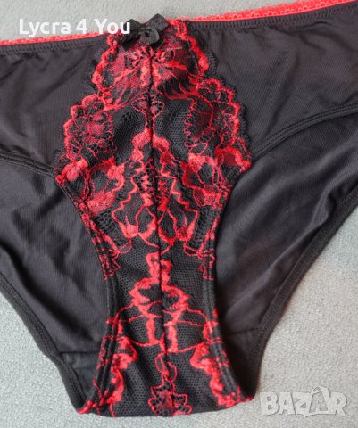 Desiree M (38 EU) черна бикина от полиамид с червена дантела, снимка 10 - Бельо - 39504697