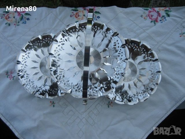 Ретро бонбониера на 3 нива, снимка 2 - Антикварни и старинни предмети - 37996523