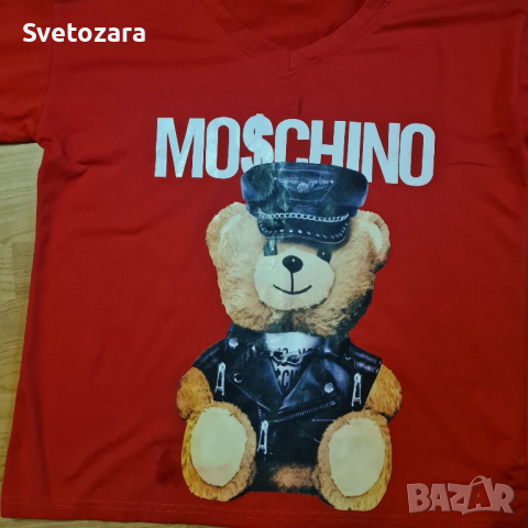 MOSCHINO червена тениска с мече 
