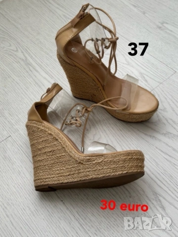 Нов Ботуши Велор 37 Обувки с платформа сребърен сандал, снимка 3 - Дамски ботуши - 42971729